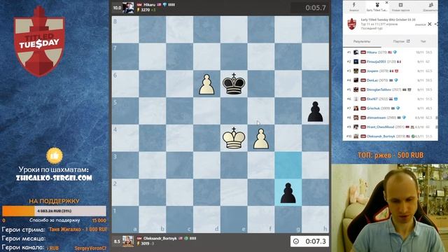 ТИТУЛЬНЫЙ ВТОРНИК!! Chess.com ПРИГЛАШАЕТ в ZOOM!! Шахматы & Сергей Жигалко. На Lichess.org смотреть онлайн