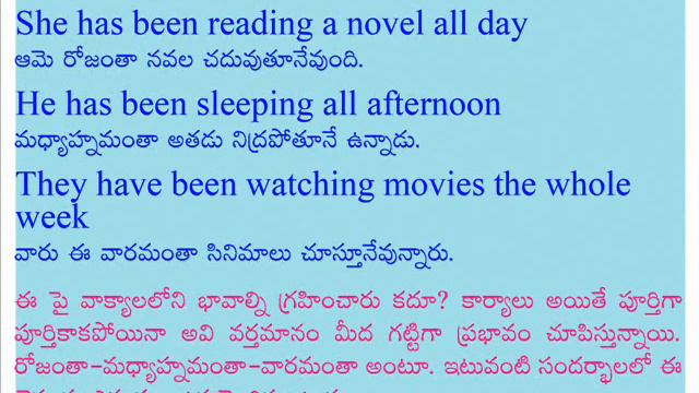 Present Perfect Continuous Tense смотреть онлайн