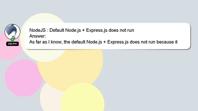 NodeJS : Default Node.js + Express.js does not run смотреть онлайн