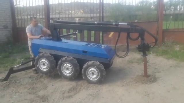 Установка для завинчивания свай Витязь-6300 (сваекрут) смотреть онлайн