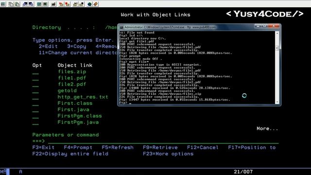 Basic FTP commands (from/to) IBM i (AS400) - Part 1 | yusy4code смотреть онлайн