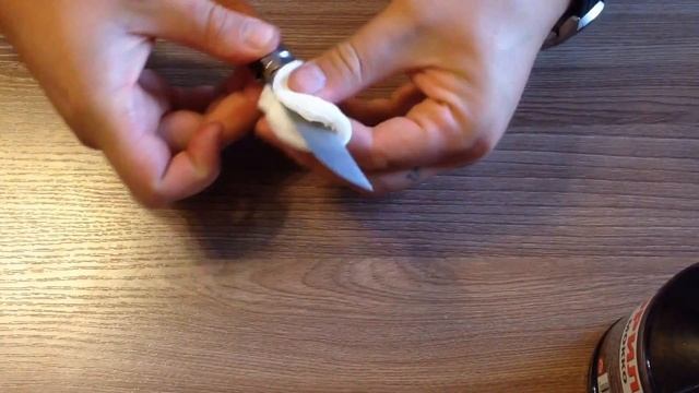 Opinel #9, пропитка буковой рукояти морилкой и льняным маслом. смотреть онлайн