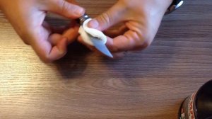 Opinel #9, пропитка  буковой рукояти морилкой и льняным маслом.