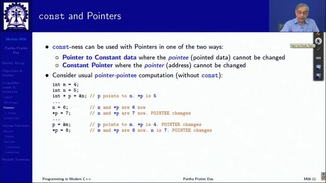 Lecture 06 Constants and Inline Functions смотреть онлайн