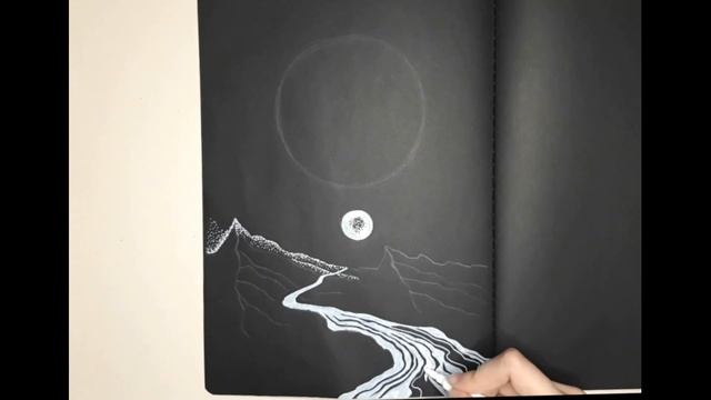 Рисуем горы на чёрной бумаге! / ТОЧЕЧНЫЙ МЕТОД (рисование точками) смотреть онлайн