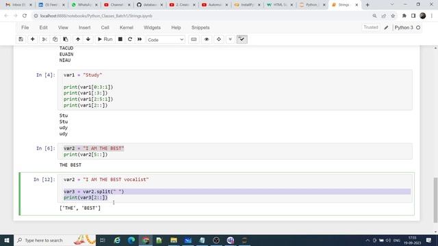 Python Class 3 Concatenation Of Strings and Split смотреть онлайн