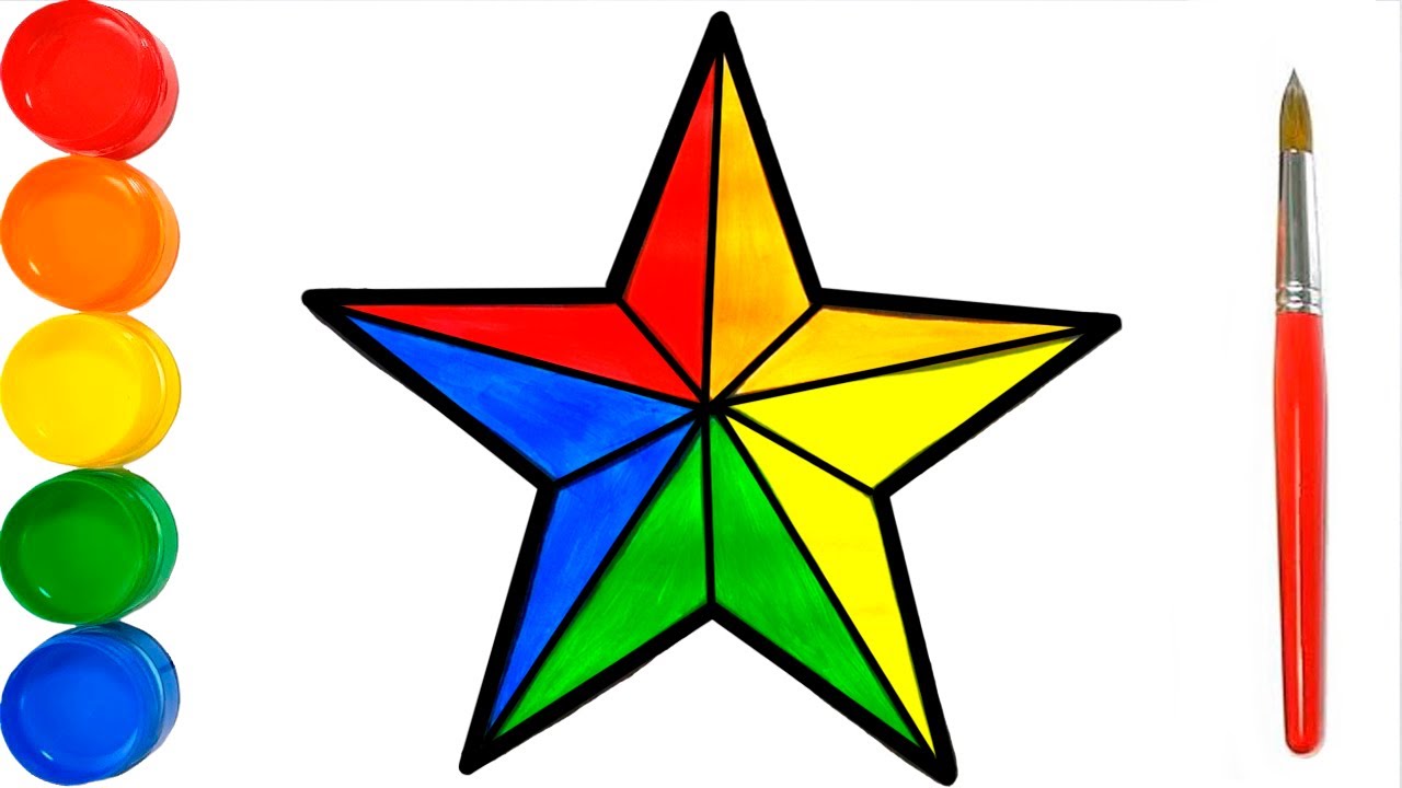 Рисуем и раскрашиваем ЗВЕЗДУ (для малышей) учим цвета.mp4 смотреть онлайн