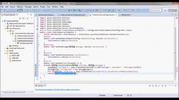 WebSocket Tutorial 13 - ServerEndpoint + Java Servlet + HttpSession + glassFish 4 + tomcat 8