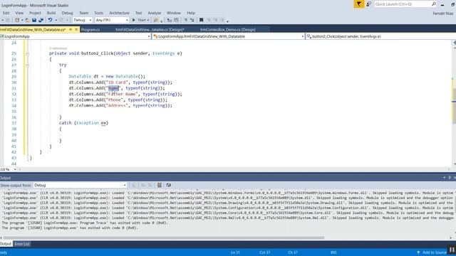 How to display data in datagridview from datatable using C# смотреть онлайн