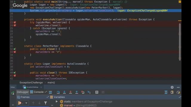Java 9 Exceptions try with resources Closeable AutoCloseable смотреть онлайн