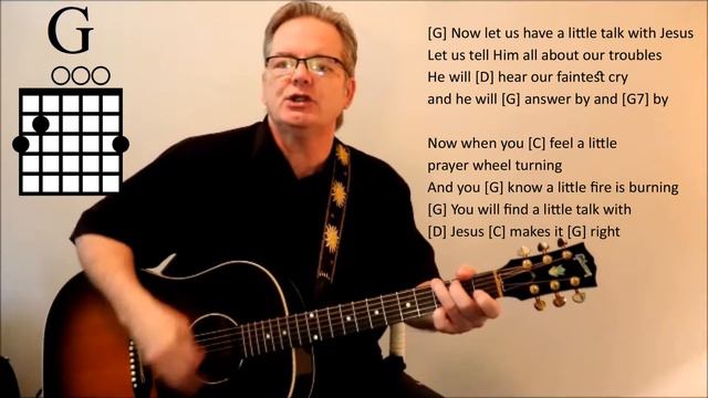 How I Play "Just A Little Talk With Jesus" on Guitar - with chords and lyrics смотреть онлайн