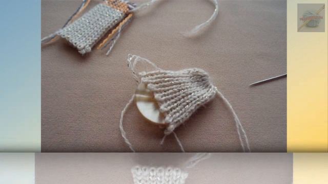 Красивые вязаные пуговицы спицами (мастер-класс) Beautiful Knitted Round Button (DIY) смотреть онлайн