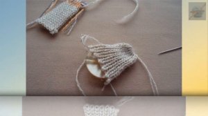 Красивые вязаные пуговицы спицами (мастер-класс) Beautiful Knitted Round Button (DIY)