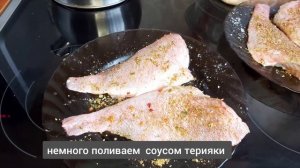 Морской окунь на гриле.