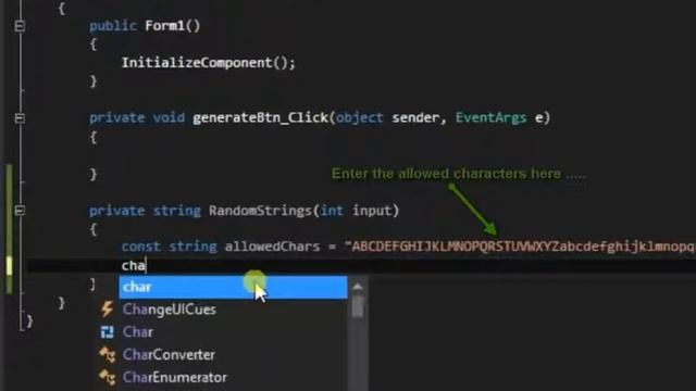 Generate Random Strings using C# смотреть онлайн