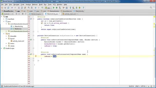 Android App Development for Beginners 44 Bound Services Example смотреть онлайн