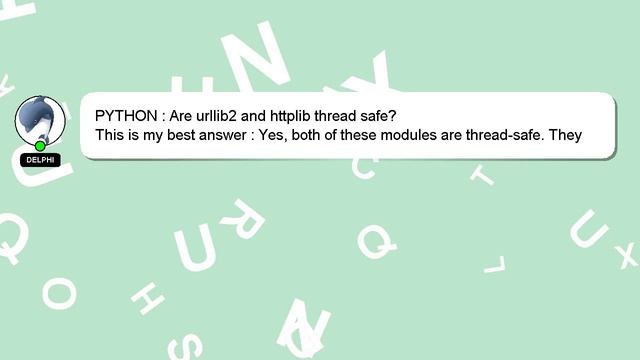 PYTHON : Are urllib2 and httplib thread safe? смотреть онлайн