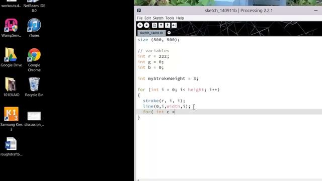 Processing: create a gradient with a for loop смотреть онлайн
