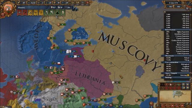 Let’s Play EU4 - The Cossacks Great Power Multiplayer - Muscovy #42 смотреть онлайн