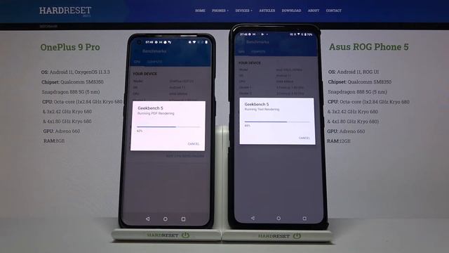 CPU Efficiency Checkup of OnePlus 9 Pro vs ASUS ROG Phone 5- Geekbench 5 Benchmark Test смотреть онлайн