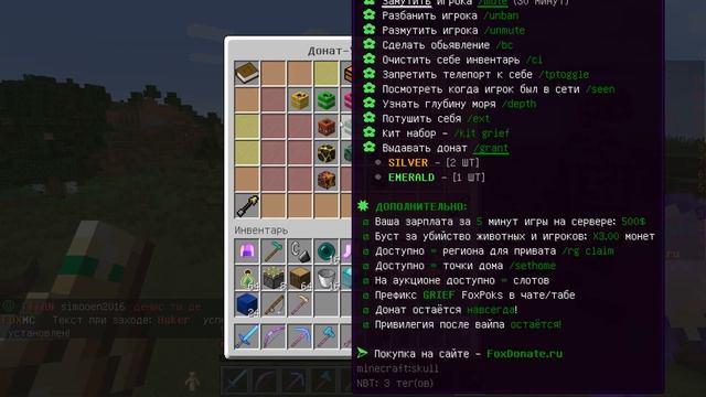 КАК БЫСТРО ПОЛУЧИТЬ ДОНАТ НА ЛЮБОМ СЕРВЕРЕ МАЙНКРАФТ/MINECRAFT? ОТВЕТ ТУТ! смотреть онлайн