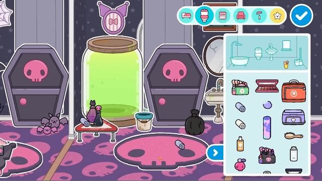 Making Kuromi's House Wednesday Edition | Hello Kitty & Friends | Toca Life World | Toca Boca смотреть онлайн