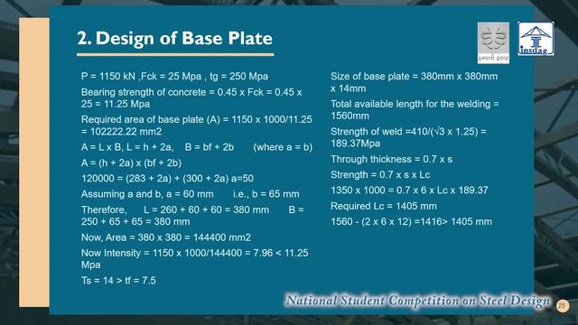 INSDAG Civil Competition 2019-2020 Final Round PPT by E 01 from KIIT, Bhubaneswar. #Steel #Design смотреть онлайн
