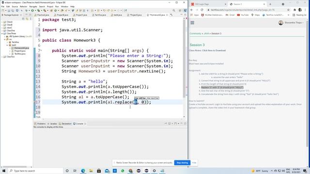 Homework Java (Session 3) смотреть онлайн
