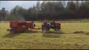 Сенокос 2017, Минитрактор Синтай 220, Пресс Fahr Köla rivale brillant