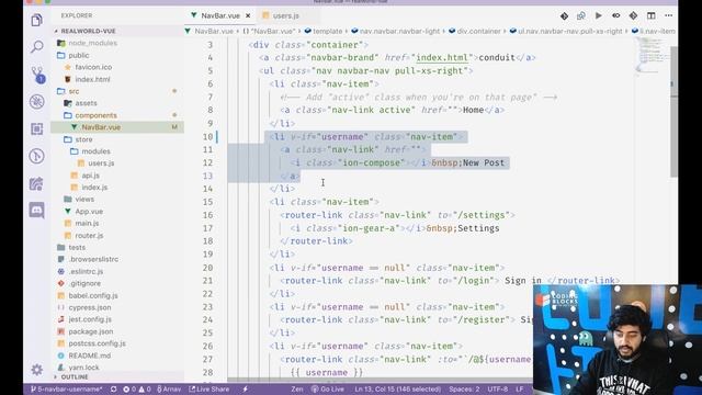 [Part 6] Building a Medium clone using Vue.JS - User Authorization State in Navbar Component смотреть онлайн