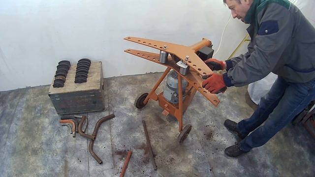 Трубогиб электро-гидравлический , пример работы. смотреть онлайн