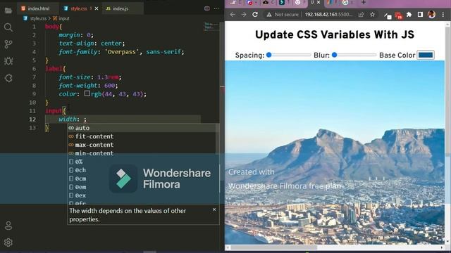 Update css variables with javascript смотреть онлайн