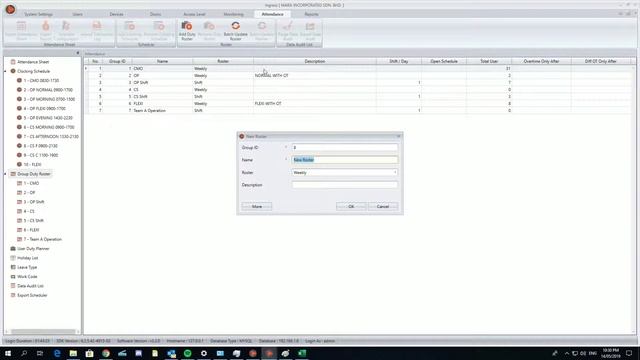 Create New Group Duty Roster for Operation Worker смотреть онлайн