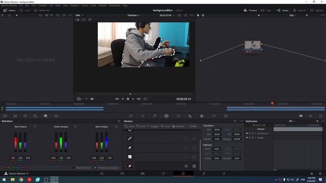 Как размыть фон в Davinci resolve смотреть онлайн