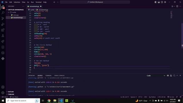 Learning Python Using Turtle - Movement смотреть онлайн