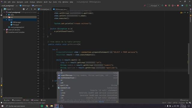 CRUD Java y PostgreSQL - leer/obtener registros de una tabla - Video 05 смотреть онлайн