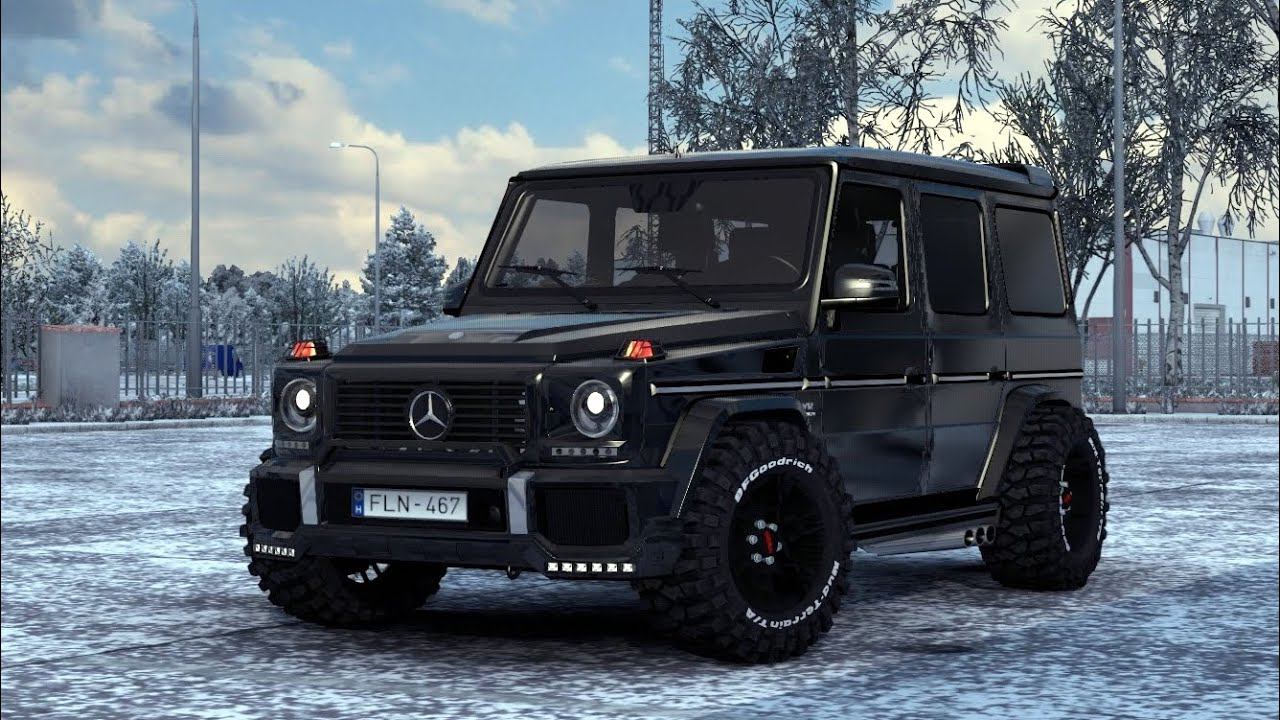 [ETS 2] Mercedes-Benz W463 2012 G65 AMG_Winter Roads with Passajerros in Turku смотреть онлайн