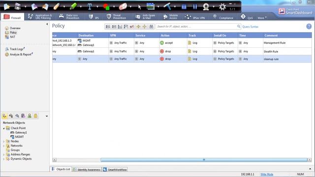 Lecture 4.1: Describe Checkpoint Firewall Smart Dashboard and its component смотреть онлайн