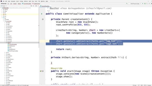 JavaFX Software: Commit History Visualizer смотреть онлайн