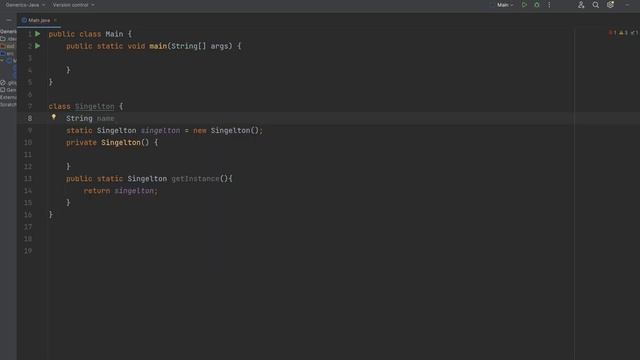 Singleton pattern Java смотреть онлайн