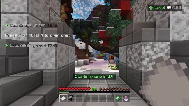 Playing Minecraft Treasure Wars As A Java Player смотреть онлайн