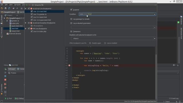 JavaScript Debugging in PhpStorm - PhpStorm Video Tutorial смотреть онлайн