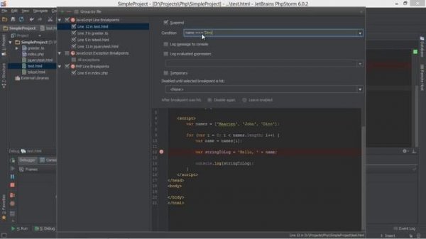 JavaScript Debugging in PhpStorm - PhpStorm Video Tutorial
