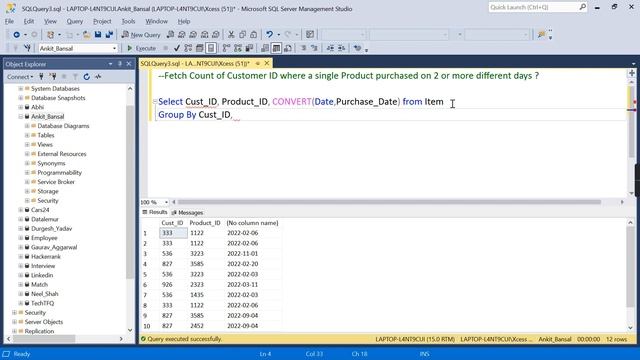 SQL SPECIAL Interview Question | GROUP | DISTINCT | INNER QUERY смотреть онлайн