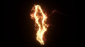 [Футаж] Танцующий силуэт из частиц 7