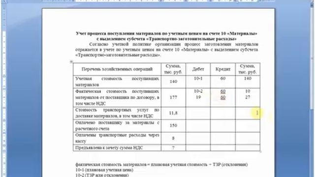 Учет материалов | Двойная запись | Решение задач по бухучету | Бухгалтерские проводки | Счет 10 смотреть онлайн