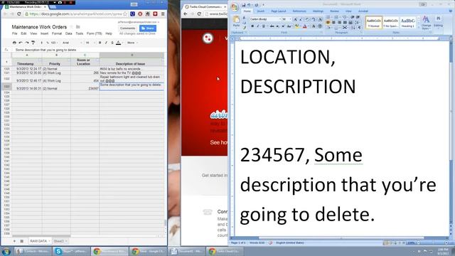 SMS to Google Doc Spreadsheet Entry (Maintenance Work Orders) смотреть онлайн