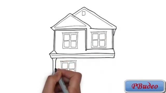 Как нарисовать дом поэтапно Рисованное видео смотреть онлайн