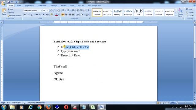 Excel 2007 to 2013 Tips, Tricks and Shortcuts key Use смотреть онлайн