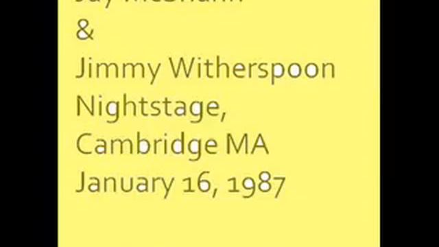 Jay McShann vesves Jimmy Witherspoon Nightstage, Cambridge. 1987 смотреть онлайн